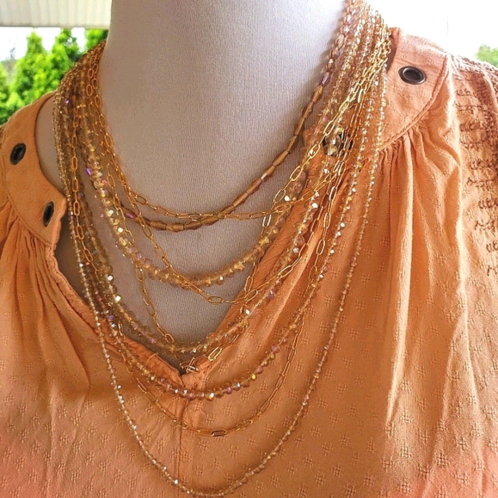 Nwt A New Day Chain, Beaded Multi-Strand Necklace - Picture 6 of 16